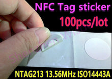 100pcs/Lot  NTAG213 NFC Tags 13.56MHz ISO 14443A  All NFC Phone Available NFC Tag Sticker Adhesive Labels