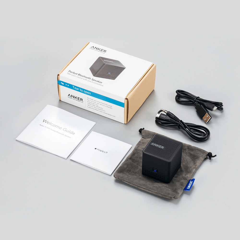 Anker Bluetooth Speaker Ultra Portable Pocket Size Wireless Speaker with 12 Hour Playtime NFC Compatibility Passive Subwoofer