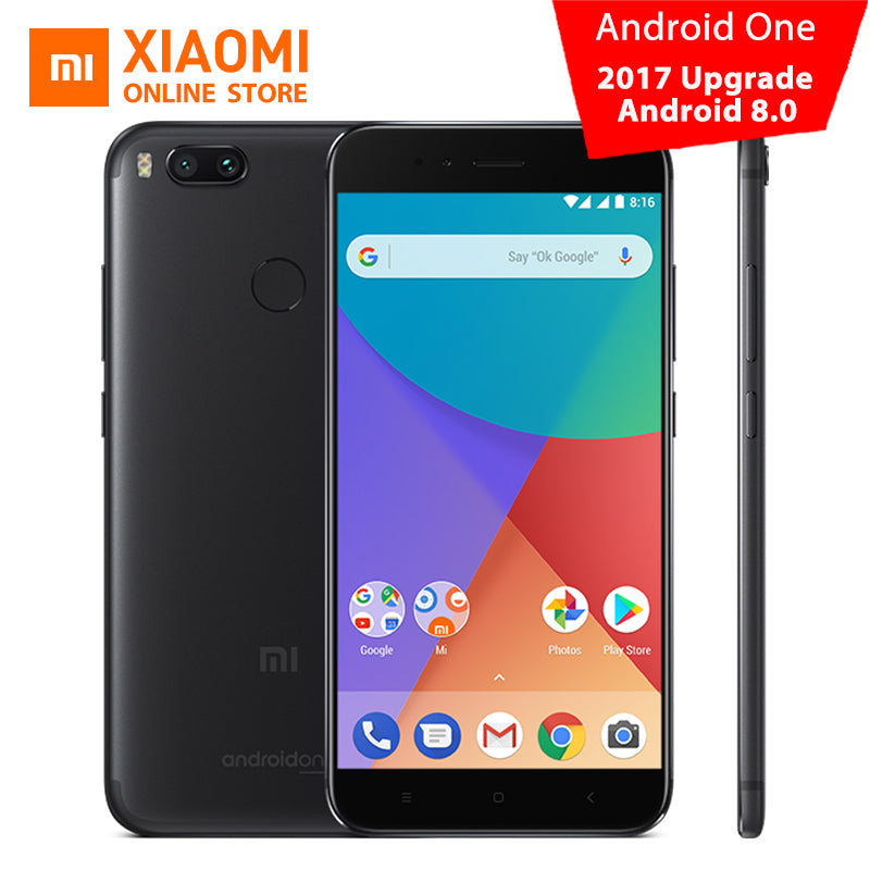 Global Version Xiaomi Mi A1 MiA1 Mobile Phone 4GB 64GB Snapdragon 625 Octa Core 12.0MP+12.0MP Dual Camera Android One FCC