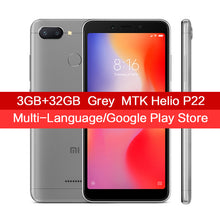 In Stock Global Version Xiaomi Redmi 6 3GB 32GB Mobile Phone MTK Helio P22 Octa Core 5.45" 18:9 Full Screen 12MP+5MP Dual Camera