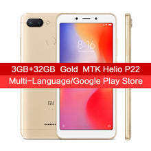 In Stock Global Version Xiaomi Redmi 6 3GB 32GB Mobile Phone MTK Helio P22 Octa Core 5.45" 18:9 Full Screen 12MP+5MP Dual Camera