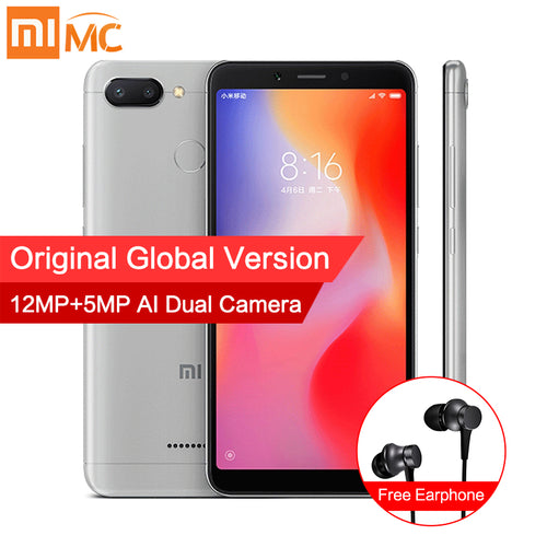 In Stock Global Version Xiaomi Redmi 6 3GB 32GB Mobile Phone MTK Helio P22 Octa Core 5.45