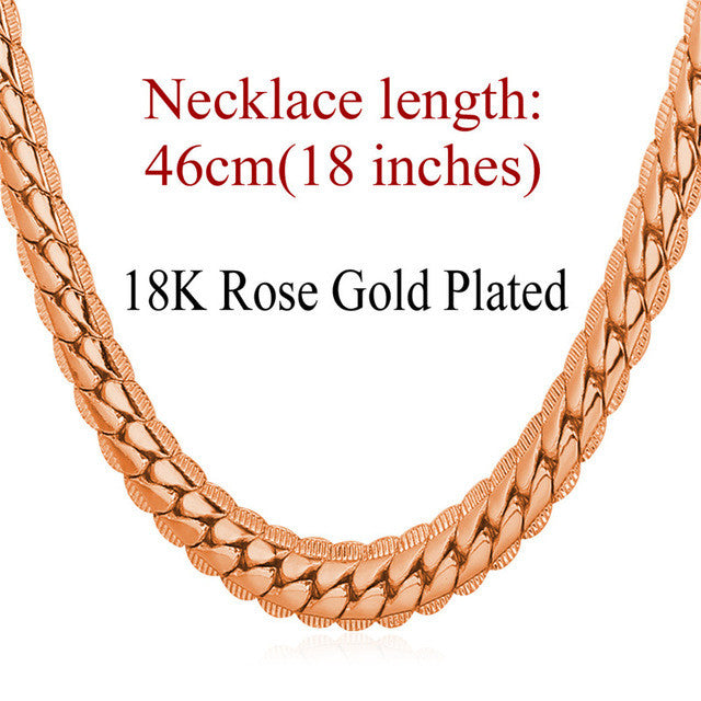 Men Chain Necklace Punk Black Gold color Cuban Necklaces Men Statement Necklace jewelry N739G