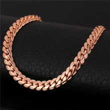 Men Chain Necklace Punk Black Gold color Cuban Necklaces Men Statement Necklace jewelry N739G