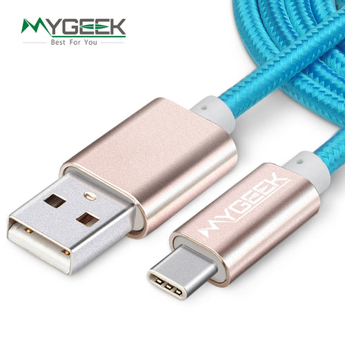 MyGeek Nylon USB Type C Cable usb type-c cables for xiaomi mi5 Oneplus meizu LG Nexus 5x huawei samsung letv type c wire