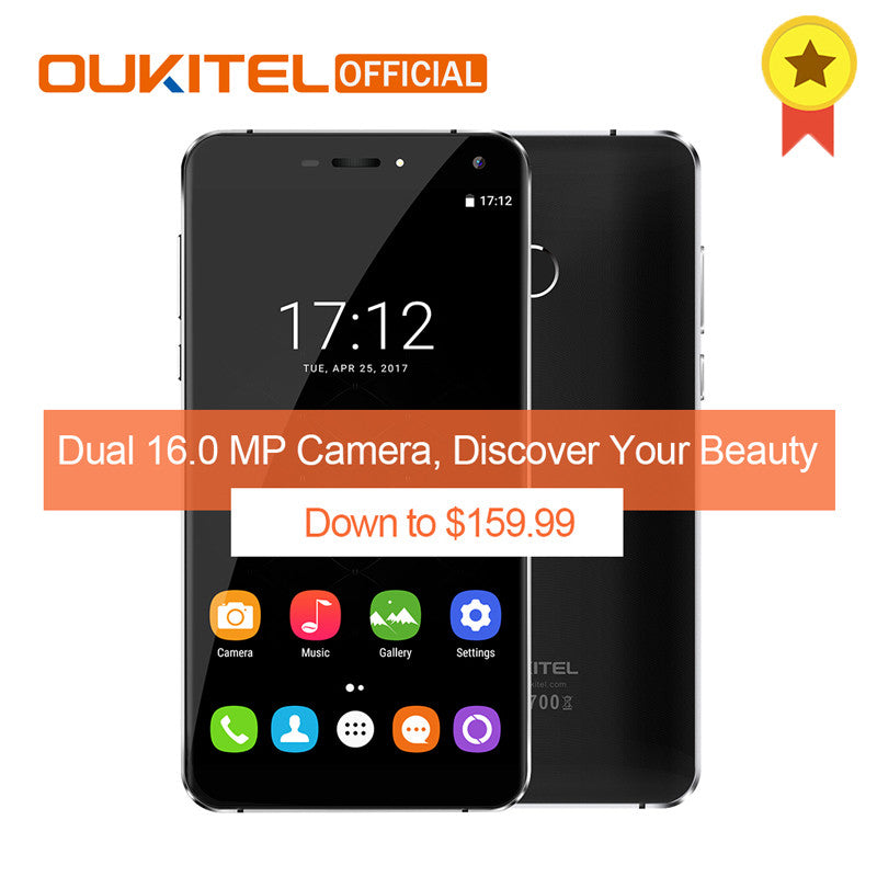 Official Oukitel U11 Plus Android 7.0 Mobile Phone MTK6750T Octa Core 4G RAM 64G ROM Fingerprint 5.7