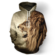 Vomint 2017 Men's Hoodie Explosion Lion 3D Digital Printing Fashion Hoodies Cap Windbreaker Jacket 3d Sweatshirts