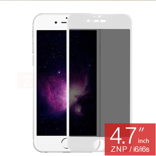 ZNP Privacy Protection Film Tempered Glass For iphone 7 7 Plus 9H Screen Protector For iphone 6 6 plus 6s plus Tempered Glass